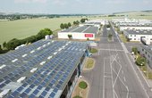 Hier sehen Sie die Photovoltaikanlage, die grünen Strom für Velux erzeugt (Foto: VELUX Deutschland GmbH)