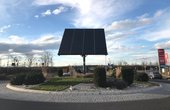 Auch wegen der Fotovoltaikanlage im Verkehrskreisel bezeichnete sich Bürstadt als "Sonnenstadt". (Foto: phovo.de)