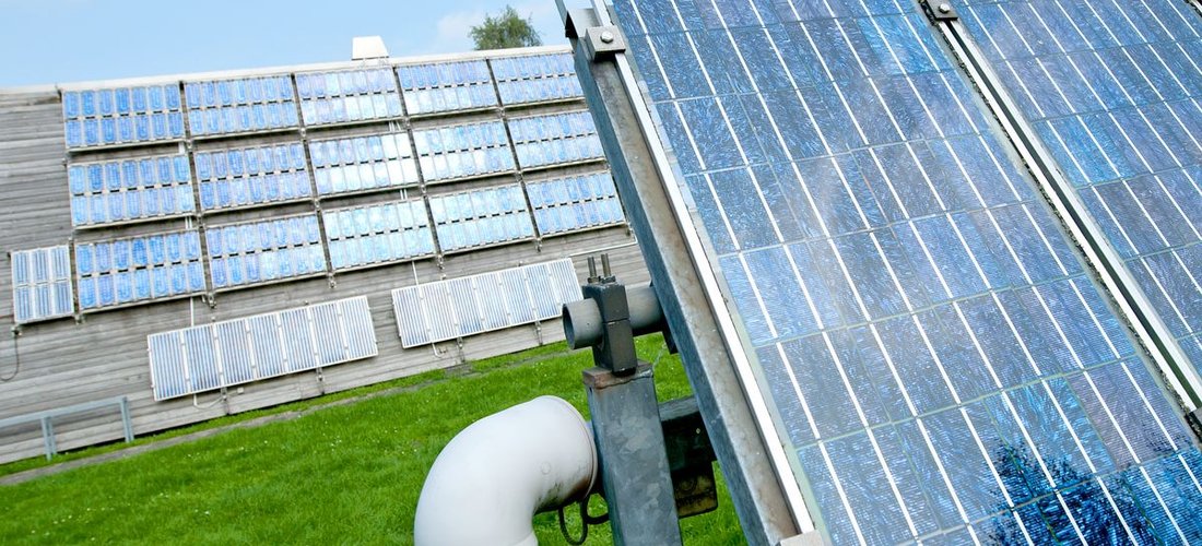 Photovoltaikanlagen des Energielabors in Wechloy (Copyright, © Carl von Ossietzky Universität Oldenburg)