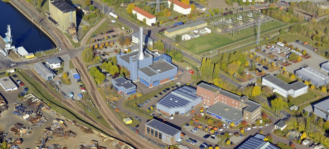 Hier sehen Sie das Kraftwerk in Halle-Trotha (Foto: Horst Fechner/ Stadtwerke Halle GmbH)