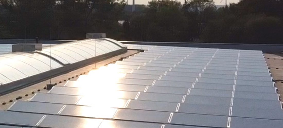 Hier sehen Sie die Solarmodule von Euronda in Altenberge (Foto: EURONDA Deutschland GmbH)