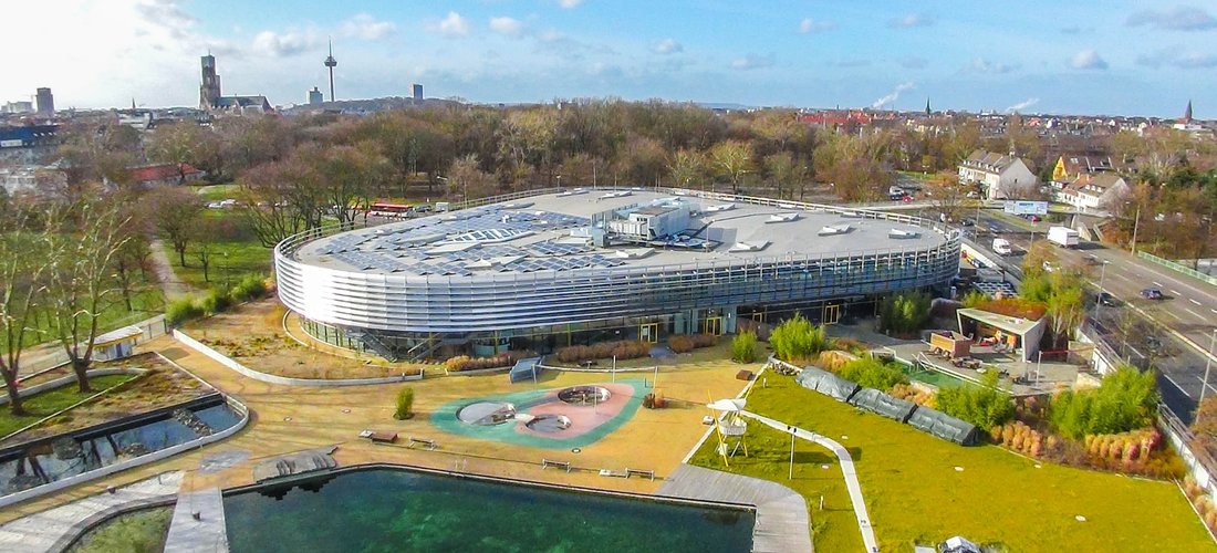 PV-Paneele auf dem Lentpark in Köln erzeugen nachhaltig Strom (Foto: RheinEnergie AG)