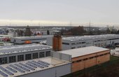 Hier sehen Sie die PV-Anlage auf dem Dach in Darmstadt (Foto: ENTEGA AG)