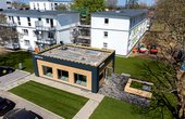 Blick auf die Energiezentrale der Zukunft (EZZ) in Bochum-Weitmar (Foto-Quelle: Simon Bierwald / Vonovia)