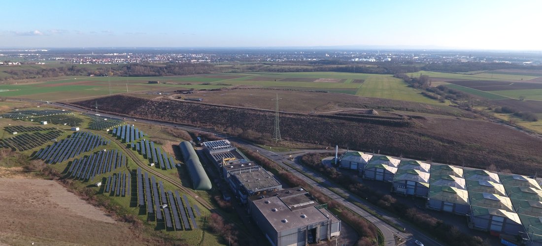 Hier sehen Sie Solarmodule auf dem Deponiestandort in Flörsheim-Wicker (Foto: RMD Rhein-Main Deponie GmbH)