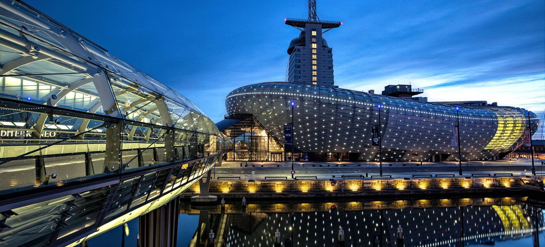 Das Klimahaus in Bremerhaven setzt auch auf Solarstrom (Foto: Langer / Klimahaus Bremerhaven 8° Ost)