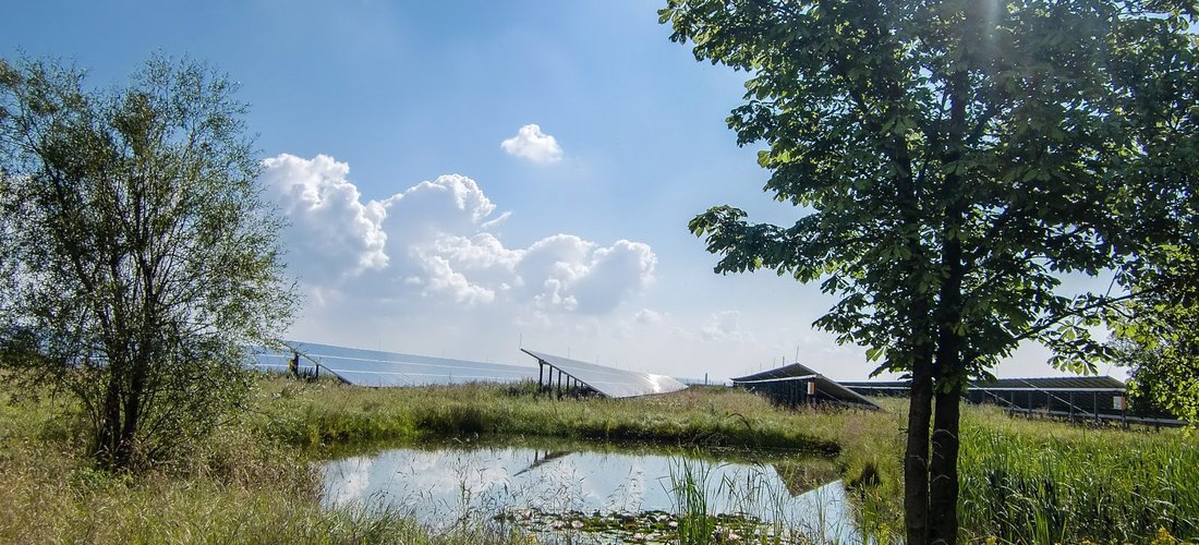 Hier sehen Sie den Solarpark Wachstedt in Nord-Thüringen (Foto: Green City AG)